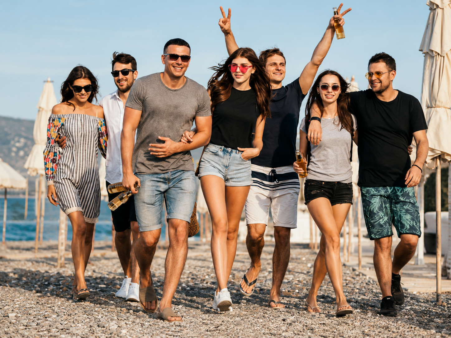 Group of friends on a Liguria holiday