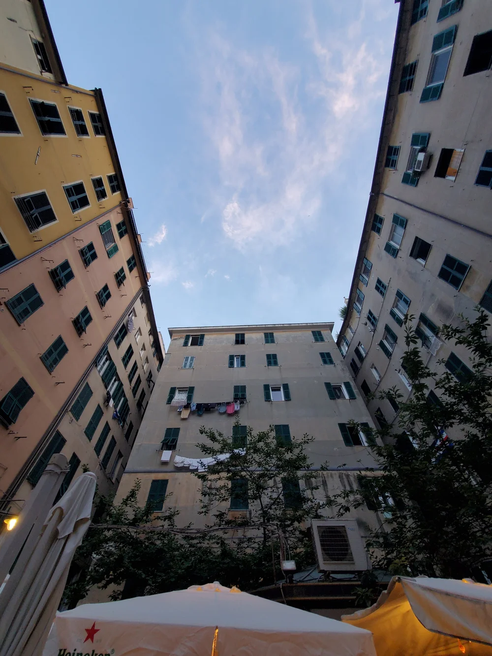 Genoa street and historic courtyard