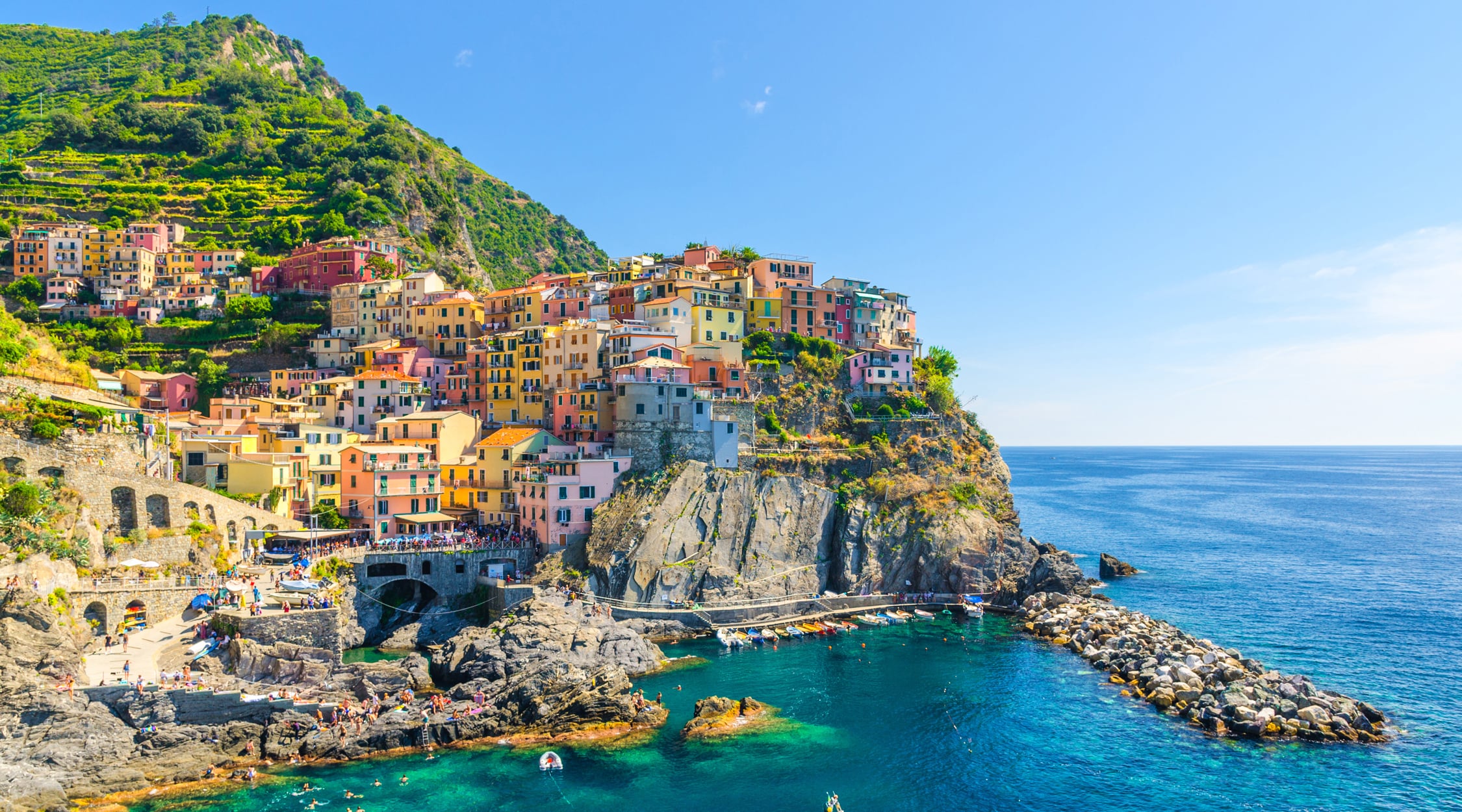 Panoramic view of the Ligurian coast