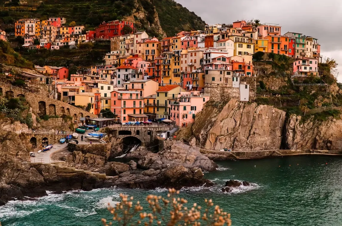 Riomaggiore colourful village in Cinque Terre near La Spezia